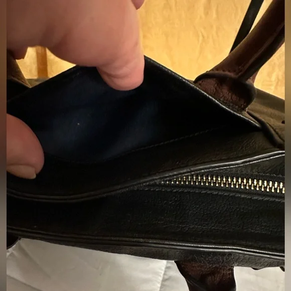 Cole Haan Leather 2-way Tote with Removable Strap EUC